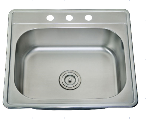 25"W*22D*8"H TOPMOUNT SINK 2522S-20G-0