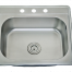 25"W*22D*8"H TOPMOUNT SINK 2522S-20G-0