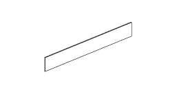 96" L x 4.5" H x 3/4" D TK-0